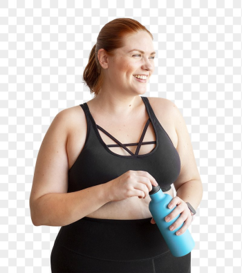 Healthy woman with a water | Free PNG Sticker - rawpixel