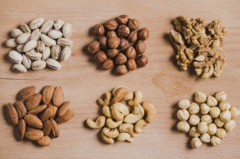 Heaps of various nuts Heaps of various nuts