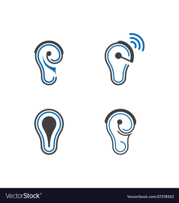 Hearing aids logo vector image