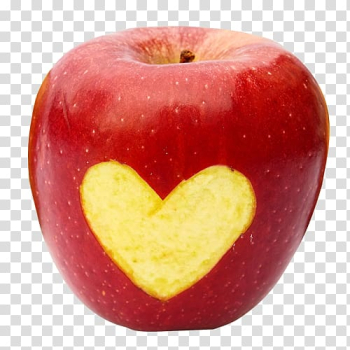 Heart Apple Muscle, Heart-shaped apples transparent background PNG clipart