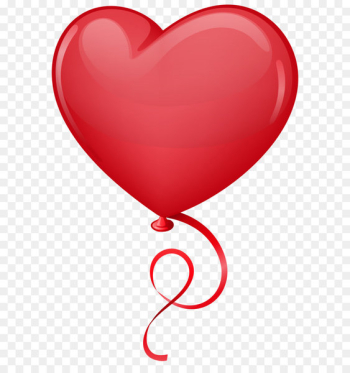 Heart Balloon Clip art - Red Heart Balloon Clip Art PNG Image 