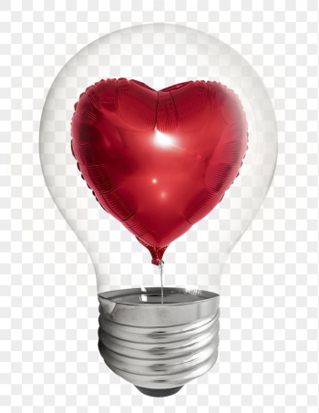 Heart balloon png sticker, light | Free PNG - rawpixel