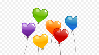 Heart Balloon Royalty-free - Love background vector material colorful balloons 