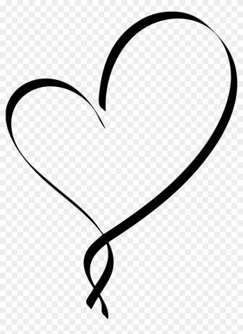 Heart Clipart Script - Black Heart Outline