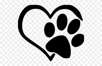Heart Dog Paw File Size - Dog Paw Heart