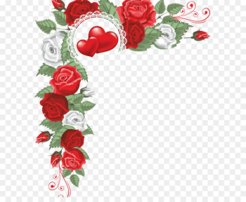 Heart Flower Clip art - Shading Borders Heart Flower Clip art - Shading Borders