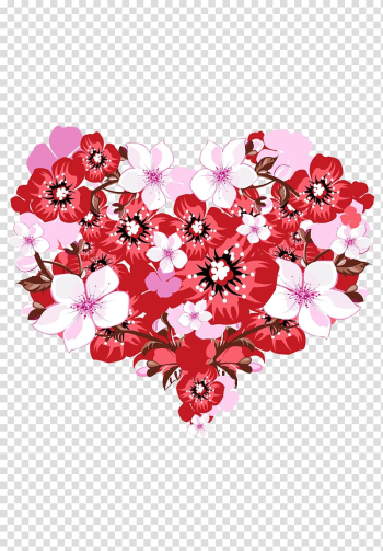 Heart Flower Desktop , Flowers Heart transparent background PNG clipart