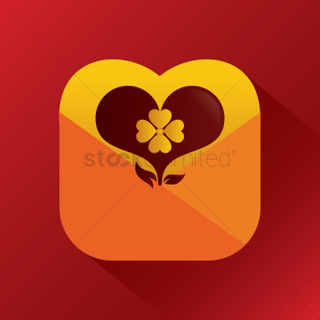Heart flower in an envelope Heart flower in an envelope