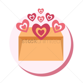 Heart from an envelope Heart from an envelope