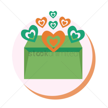 Heart from an envelope Heart from an envelope