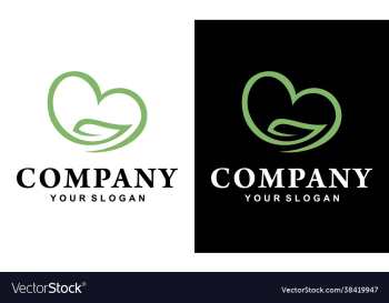 heart nature logo design which becomes heart nature logo design which becomes