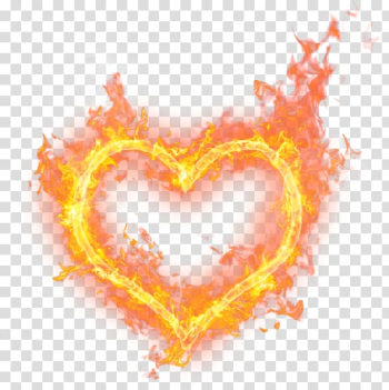 Heart of flames illustration, Heart Fire Flame Princess , Heart fire transparent background PNG clipart