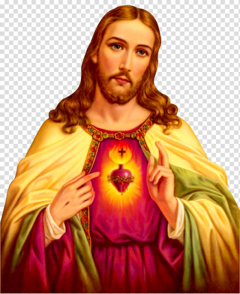 Heart of Jesus Christ graphic illustration, Jesus Sacred Heart Catholic devotions Novena, Jesus Christ transparent background PNG clipart