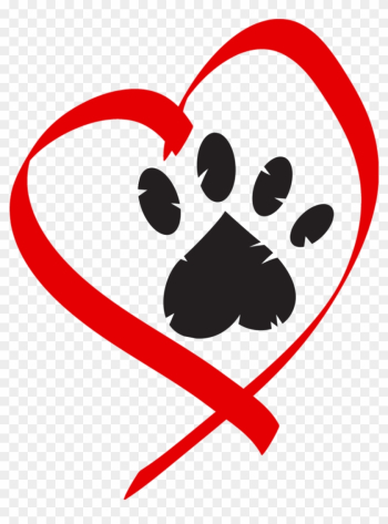 Heart Paw Print Clip Art - Paw Print In Heart Clip Art Heart Paw Print Clip Art - Paw Print In Heart Clip Art