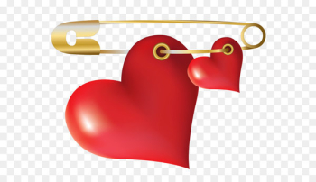 Heart Pin Clip art - Hearts with Safety Pin PNG Clipart 