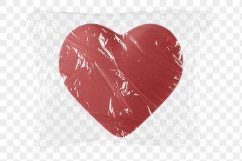 Heart png plastic packaging sticker, | Free PNG - rawpixel