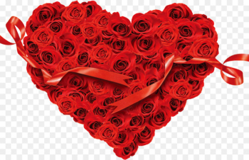 Heart Rose Flower Stock photography Red - Love Rose red ribbon 