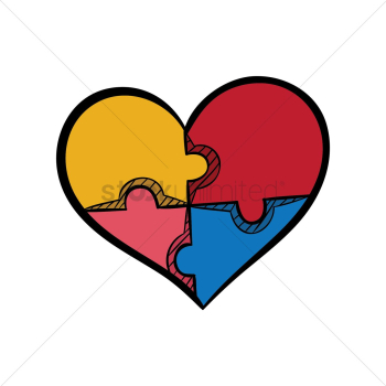 Heart shaped jigsaw puzzle Heart shaped jigsaw puzzle
