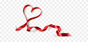 Heart-shaped Red Ribbon - Red Ribbon Heart-shaped Red Ribbon - Red Ribbon