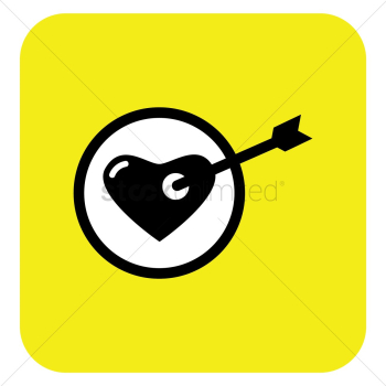 Heart shaped sign with arrow Heart shaped sign with arrow