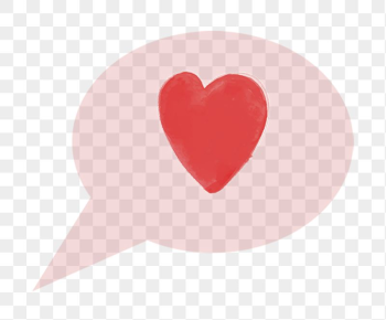 Heart speech bubble png sticker, | Free PNG - rawpixel