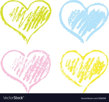Heart textured image vector image Heart textured image vector image