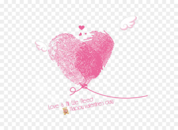 Heart Valentine's Day Fingerprint Love - Fingerprint heart-shaped Valentine's Day 
