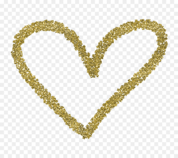 Heart Valentine's Day Gold - glitter border Heart Valentine's Day Gold - glitter border