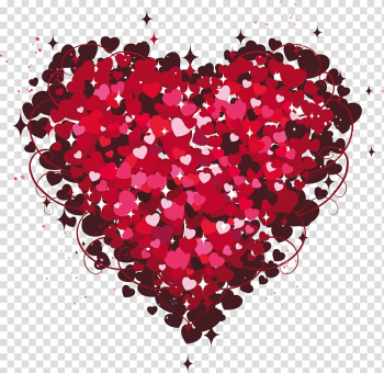 Heart Valentine's Day , Heart of Hearts , pink hearts transparent background PNG clipart