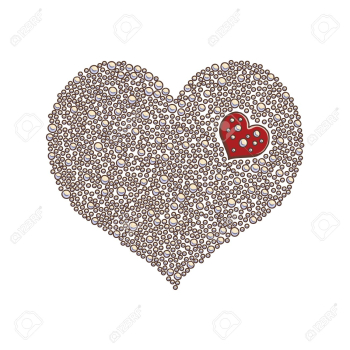 Heart With Abstract Ornament Heart Design Element Background ...