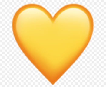 Heart Yellow Emoji Love Color - gold heart 