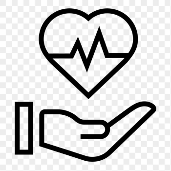 Heartbeat hand png icon sticker, | Free Icons - rawpixel