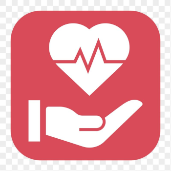 Heartbeat hand png sticker, flat | Free Icons - rawpixel