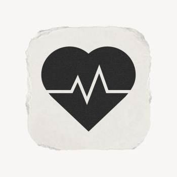 Heartbeat, health icon, ripped paper | Free Icons - rawpixel Heartbeat, health icon, ripped paper | Free Icons - rawpixel