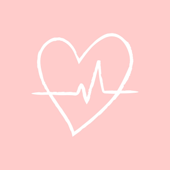 Heartbeat psd icon, pink doodle illustration | Free stock illustration | High Resolution graphic