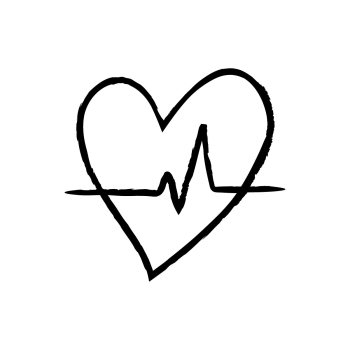 Heartbeat pulse icon, simple doodle… | Free stock illustration | High Resolution graphic