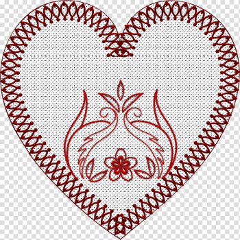 Hearts Embroidery h, red and white heart cross stitch transparent background PNG clipart