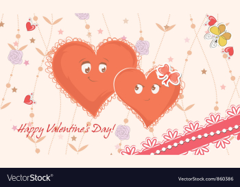 Hearts in love vector image Hearts in love vector image