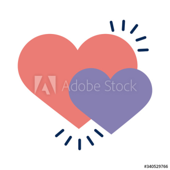 hearts love flat style icon hearts love flat style icon
