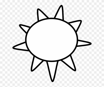 Heat Clipart Matahari - Black And White Sun Clipart