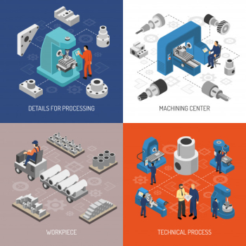 Heavy industry isometric design concept Free Vector Heavy industry isometric design concept Free Vector