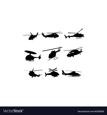 helicopter set design silhouette