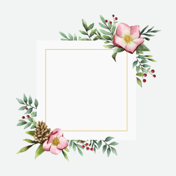 Hellebore flower frame painted by watercolor vector Hellebore flower frame painted by watercolor vector