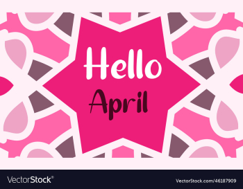 hello april april month