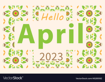 hello april april month