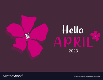 hello april april month