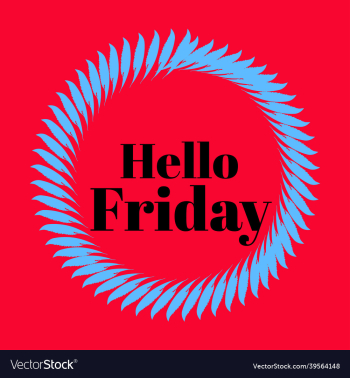 hello friday hand lettering png design