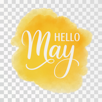 Hello May Watercolor Background Hello May Watercolor Background