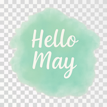 Hello May Watercolor Illustration Hello May Watercolor Illustration