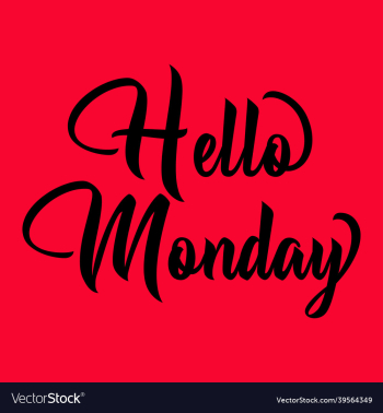 hello monday hand lettering png design